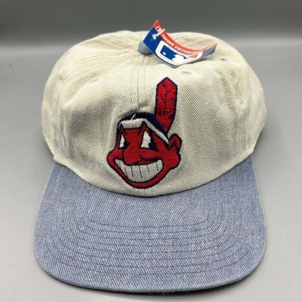 Vintage Cleveland Indians Guardians Hat Men Twins Enterprise‎ Strap Back Cap New